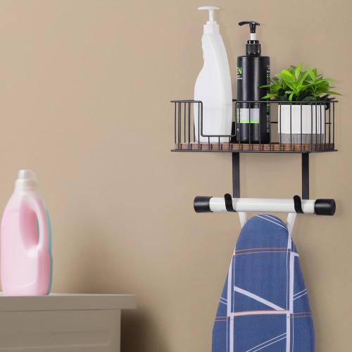 Wall Mounted Iron Accessories Hanger with Shelf