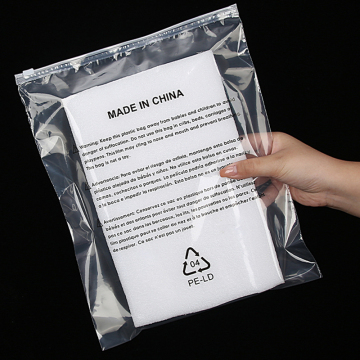 Custom Electric Pack Bag with Suffocation Warning - Clear Plastic Self Seal Poly Bags with Logo