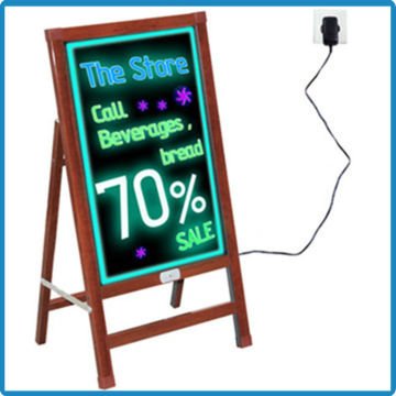 Promotional flashing magic light up dry erase board for cafe