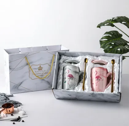 Popular Ceramic Marble Flamingo Cup Set - Mr & Mrs Mugs for Couples