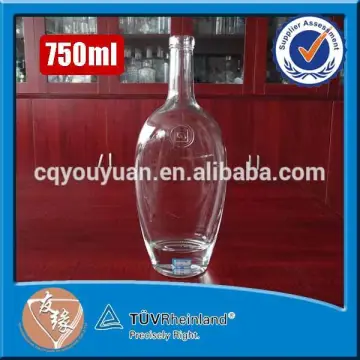 novelty shaped cork top 700ml glass liquor bottles sale