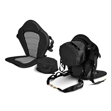 Adjustable Deluxe EVA Foam Kayak Seat with Storage Bag Cushion