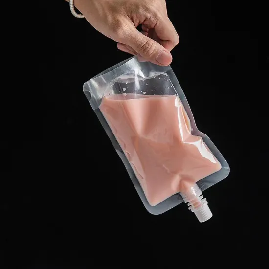 Plastic Fruits Juice Liquid Stand Up Spout bag