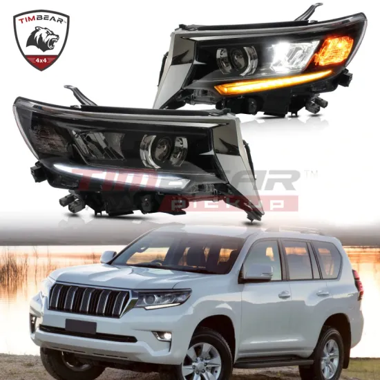Wholesale Black Head Lamps for Toyota Land Cruiser Prado 2012-2020