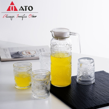 Wholesale Sunflower Glass Water Carafe Drink Pitcher