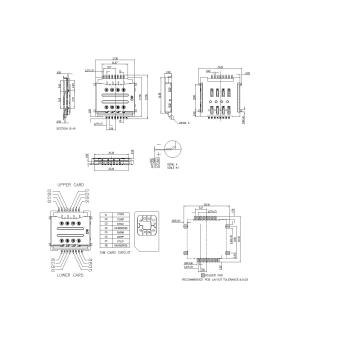 SIM Series 16Pin With Boss 3.0mm Height