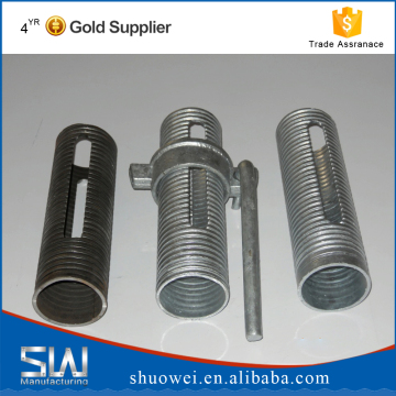 scaffolding prop threaded pipe head, threaded hollow screw, steel prop screw