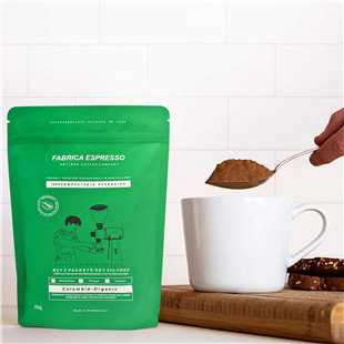 Soy-based ink printing on compostable coffee bags