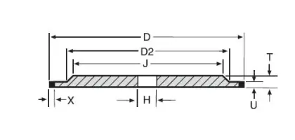 B 3A1 Strong slotting diamond grinding wheel