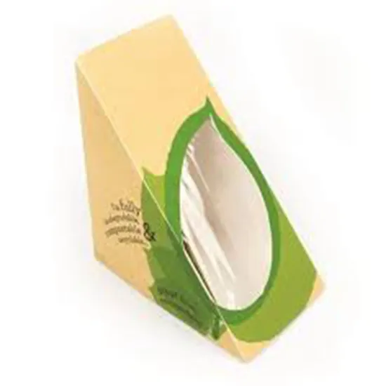 Triangle baking food sandwich cartons Hot dog packaging