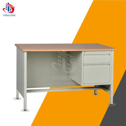 luxury office funiture /Executive steel 2 drawer lockable table /standard office desk dimensions