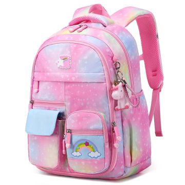 Custom Cute Cartoon Waterproof Rainbow Girls Backpack for Kids