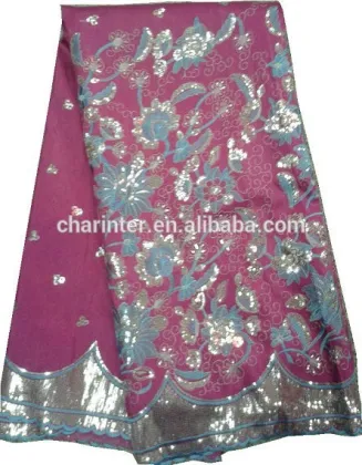 sequin flower george lace silk fabric(PG14017) liturgical lace fabric