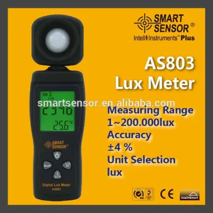 Digital Lux Meter AS803 (1-200,000 LUX ) Smart Sensor
