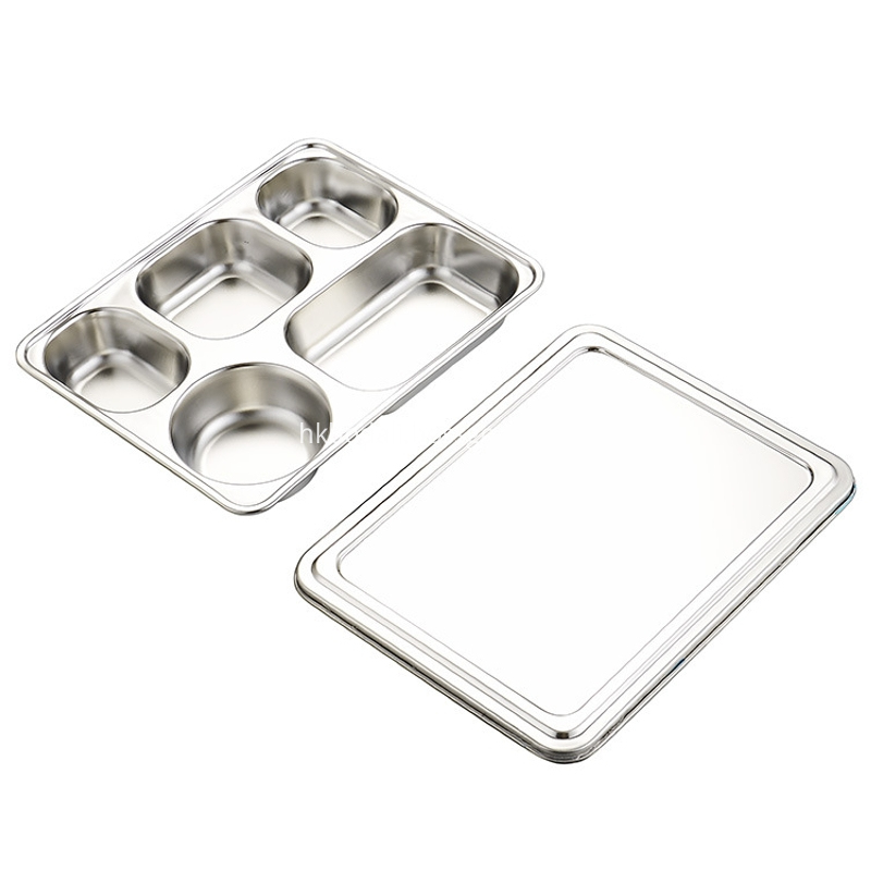 304 Stainless Steel Canteen Snack Plate