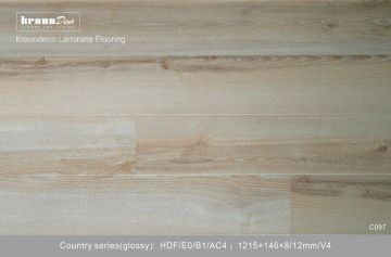 Commercial Hdf Glossy Laminate Flooring Ac4 For Warm Room / Market