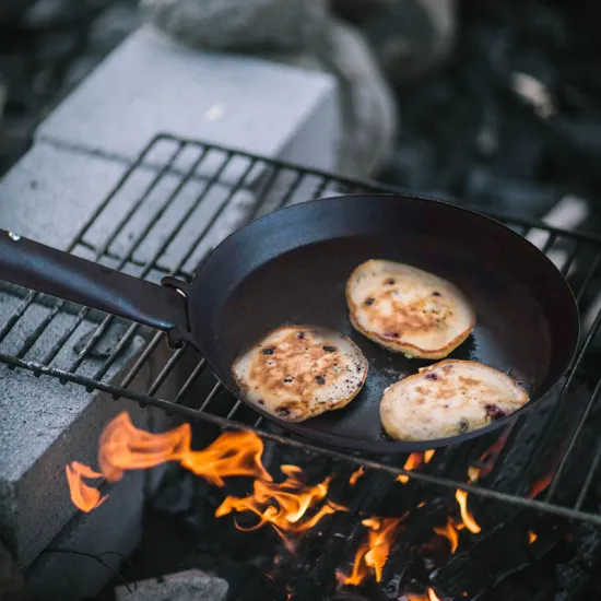 Non-Stick Crepe Stir Frypan Carbon Steel Camping Omelette Steak Saute Frying Wok Pans