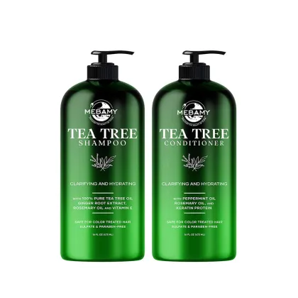 OEM ODM Sulfate Free Organic Tea Tree Shampoo and Conditioner Set