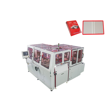 Machine de fabrication de couverture rigide automatique pour bord rond.