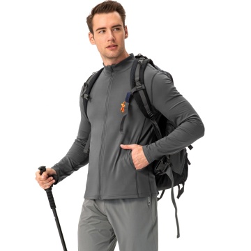 Windproof Men's Winter Running Jacket: Climbing Hoodie with Two Side Pockets and Warm Zipper for Fitness and Sport Activities