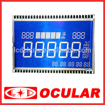 Blue STN Negative 7 Segment LCD Display