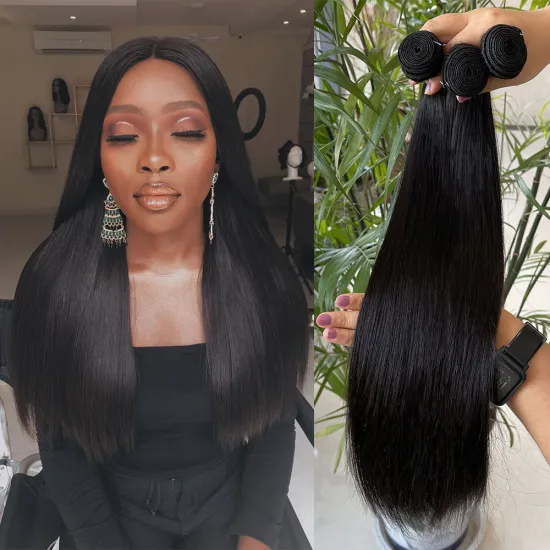 Bone Straight Human Hair Bundle with hd Closures and Frontal, Best Quality Filipino Hair Raw Virgin