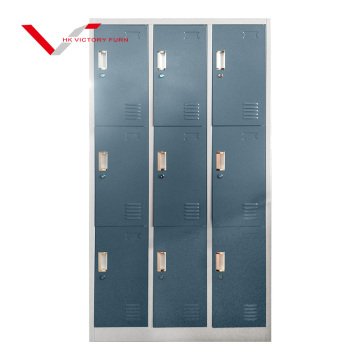 Hot Selling 9-Door Metal Steel Locker for Gym and Office Storage