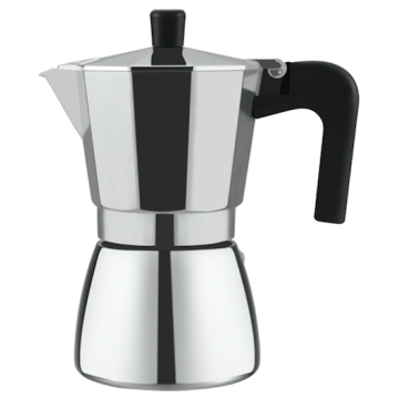 Cafetera de aluminio + acero inoxidable muy rentable