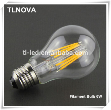 2016 Edison LED Filament Bulb A19 A60 Dimmable 360 Edison LED Lamp Filament E27 E26 B22 4W 6W 8W CE Rohs FCC INMETRO