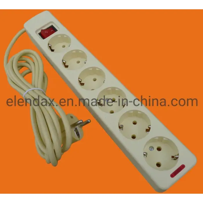 E5005ES Sakelar Kabel Listrik Gaya Eropa 5 Arah