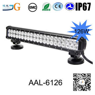 High Lumen 22inch 126W 10-30V Voltage Amber Color Wholesale Led Light Bar
