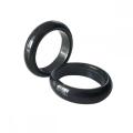 Black Onyx 6T Stone Band Rings for Women Men Healing Chakra Stackable Ring Balance Energy