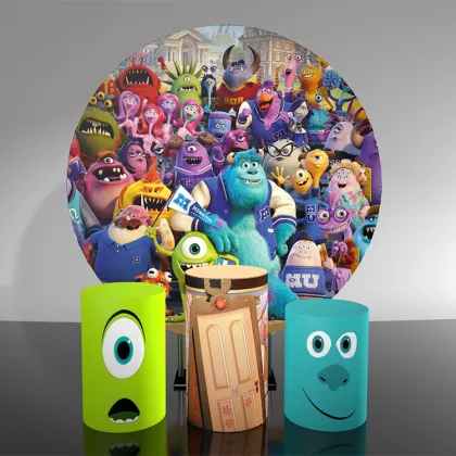 001 Monsters University birthday party Circle stand