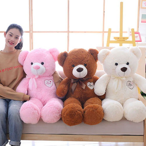 Bordir Teddy Bear Bentuk Hati Cinta Mainan Mewah