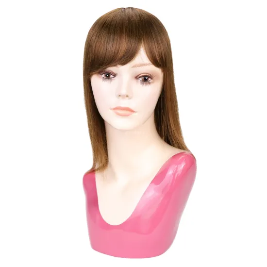 Wholesale 8"-18" Brazilian Human Hair xtensions Topper With Bangs 13x13cm Lace Middle Part Clip In Hair Wig Human Hair Toupee