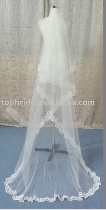 long wedding veil V004