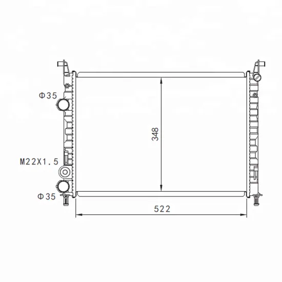 Auto Radiator for FIAT ALBEA '02-/PALIO SIENA '96- MT CORE SIZE 522X348X22/26mm