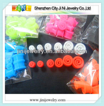 silicone ear plug jewelry