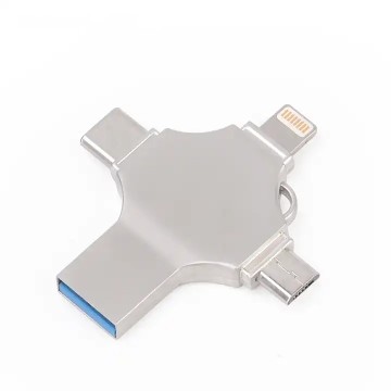 4 sur 1 lecteur flash USB 8 Go-128 Go personnalisé - Type-C et USB 3.1 / 3.0 OTG Pendrive