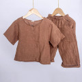 Kids Summer Linen Short Sleeve T-Shirt