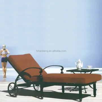 Cast Aluminum Beach Poolside Outdoor Sun Lounger