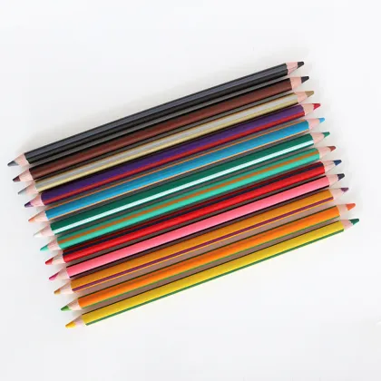 Custom Double Sided Colored Pencils Set - Wooden Bi-Colouring Pencils
