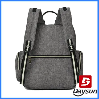 Pink grey linen daddy diaper bags