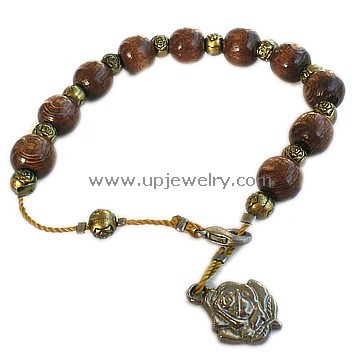 Wood Beads Rosary Bracelet (URB2-120)
