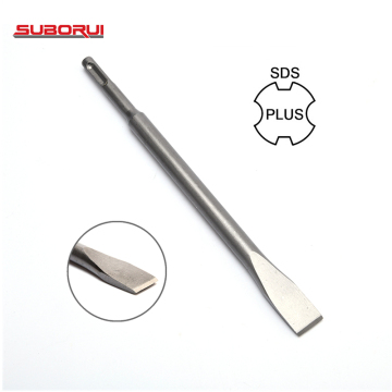 SUBORUI 40Cr Sandblast Finish SDS Plus Shank Flat Chisels for Concrete and Brick