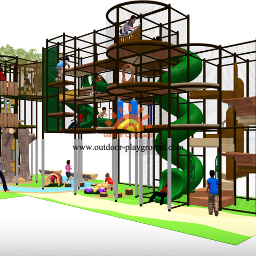 Estrutura de Playground Indoor de temas de árvore