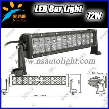 LED Flood spot Light Bar 12V/24V 72W 13.5\" 6000K  LED driving light