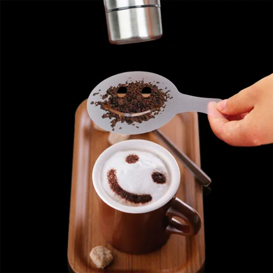 Cross-border Coffee Art Molds: Latte Art, Cappuccino Foam, and Dusting Powder Sprays