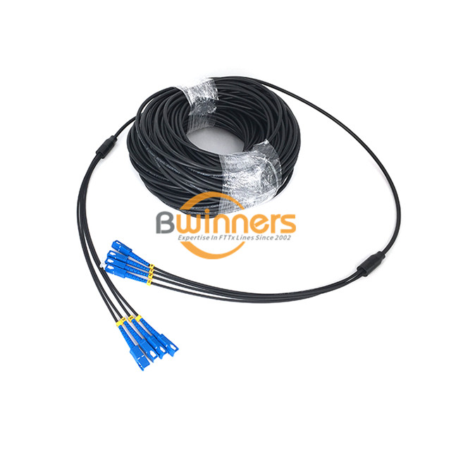 4F SC-SC SM Armored TPU Patch Cords ópticos blindados