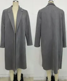 Woolen Overcoat Long Sleeve Length Over The Knee